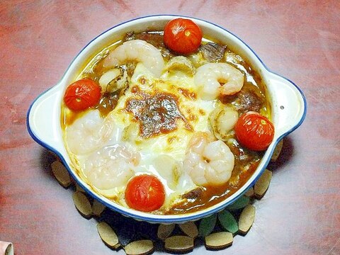 フライパンで作るインドカリーで簡単焼きカレー